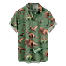 MLFU Collared Hawaii Shirt for Toddler Boys Funny Dinosaurs Funky Costume Sizes Kids-Adult Unisex