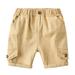 B91xZ Boys Shorts Kids Toddler Baby Girls Boys Solid Spring Summer Shorts Clothes Khaki Sizes 5-6 Years