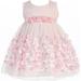 Baby & Infant Flower Girl Dress Tulle Overlay Satin Dress Pink L KD333