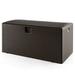 Costway 120 Gallon Water Resistant Plastic Lockable Deck Box in Brown Plastic in Black | 25.5 H x 50 W x 26.5 D in | Wayfair NP10706BN