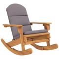 vidaXL Adirondack Rocking Chair Porch Rocker with High Back Solid Wood Acacia