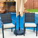 Sophia & William Patio Dining Chairs 2 Rattan Chairs with Cushions