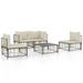 Suzicca 5 Piece Patio Set with Cushions Anthracite Poly Rattan