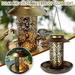 Outdoor Solar Bird Feeder Waterproof Solar Light Wild Hanging Metal Tray Solar