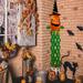 Halloween Windsocks With LED Light Halloween Wind Socks Flag Outdoor Horror Hanging Light Decorations