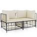 Suzicca Sectional Corner Sofas with Cushions 2 pcs Poly Rattan