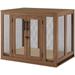 Large Dog Crate with Tray, Walnut - Unipaws - UH5179