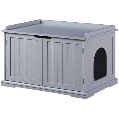 Large Cat Litter Box Enclosure, Gray - Unipaws - UH5037
