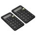 Uxcell Desk Basic Cute Calculator 2 Pack Desktop Calculators Battery Powered with 12 Digit LCD Display Black