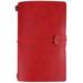 Vintage PU Leather Travel Notebook Personalized Refillable Journals Lined Paper Classic Diary Planner Writing Notepad Pocket Note Book for Men Women[Red]