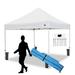 King Canopy Ares 10 x10 Instant Pop up Canopy Bundle 1 1/2 in. Leg Steel Frame White