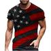 SOOMLON Men s 4th of July America Independence Day USA Flag T-Shirts Print T-Shirt Crew Neck Short Sleeve Black M