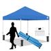 King Canopy Festival 10 x10 Instant Pop up Canopy with Weight Bags 1-Inch Steel Frame Blue