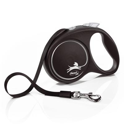 flexi Black Design harness leash black, 5m/M: up to 25kg dog