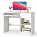 Latitude Run® Wooden Computer Desk w/ CPU Stand Wood in Brown/White | 29.5 H x 42.5 W x 19 D in | Wayfair ADBCBE52EA79459BBC2E55E2F3816D59