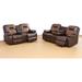 Red Barrel Studio® Alois 2 Piece Faux Leather Reclining Living Room Set Faux Leather in Brown | 40.75 H x 79 W x 37.5 D in | Wayfair Living Room Sets