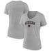 Women's Fanatics Branded Heather Gray Auburn Tigers Evergreen Campus V-Neck T-Shirt