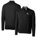 Men's Cutter & Buck Black San Francisco 49ers Helmet Lakemont Tri-Blend Quarter-Zip Pullover Sweater