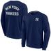 Unisex Fanatics Signature Navy New York Yankees Super Soft Pullover Crew Sweatshirt