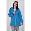 Regenmantel DEPROC ACTIVE "ROBSON LONG WOMEN", Damen, Gr. 40 (M), blau (petrol), 100% Polyester, casual, Langarm mit innenliegendem Gummizug, Mäntel, auch in Großen Größen erhältlich
