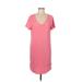 Gap Casual Dress - Shift: Pink Solid Dresses - Women's Size Medium