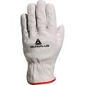 X12 Pairs Delta Plus FBN49 Grey Full Grain Leather Quality Safety Work Gloves (Medium)
