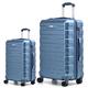 RMW Suitcase Large and Cabin Case | TSA Combination Lock | Travel Bag | Dual Spinner Wheels | Luggage | Lightweight | Hard Shell | Carry-on & Hold | (Ice Blue, Cabin 20" + Large 28")
