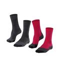 FALKE Women's TK2 Explore 2-Pack W SO Wool Thick Anti-Blister 2 Pairs Hiking Socks, Multicolor (Sortiment 0020), 4-5