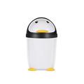 AVOA Dust Bin Home Penguin Trash Can Cute Girl Creative Bedroom Garbage Can Cartoon Fashion Large Bathroom Living Room Kitchen Garbage Bin Pedal Bin (Color : Medium)