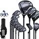 Men'S Golf Complete Set, Complete Beginner Golf Club Set, Golf Standard Ball Bag,Golf men's left hand, Carbon Shaft, Pack Of 12 With Cart Bag