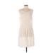 Sam & Lavi Casual Dress - DropWaist: Ivory Dresses - Women's Size Large