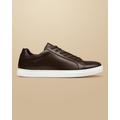 Men's Leather Trainers - Dark Chocolate Brown, 10 R by Charles Tyrwhitt