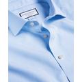 Men's Cutaway Collar Non-Iron Bengal Stripe Cotton Formal Shirt - Cornflower Blue Single Cuff, XL by Charles Tyrwhitt