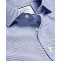 Men's Cutaway Collar Non-Iron Bengal Stripe Cotton Formal Shirt - Royal Blue Double Cuff, Large by Charles Tyrwhitt