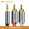 CABLEsmen-Câble audio stéréo pour écouteurs AUX 3.5mm Jack vers 2 RCA M M 3.5 RCA AUX