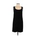 DKNY Casual Dress - Shift Scoop Neck Sleeveless: Black Print Dresses - Women's Size 6