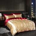 Ensemble de literie en satin de luxe avec drap plat housse de athlon haut de gamme haute densité