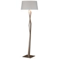 Facet 65.9" High Bronze Floor Lamp With Flax Shade