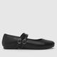 schuh lorey mary-jane ballerina flat shoes in black