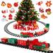 Christmas Train Set for Around/Under The Tree with Smoke Sounds Lights Tracks Electric Train Sets for Boys 4-7 Toy Train Set Gifts for Boys Girls Kids and 12PCS 3D Puzzle Christmas Decoration