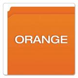 Pendaflex Double-Ply Reinforced Top Tab Colored File Folders Straight Tabs Letter Size 0.75 Expansion Orange 100/Box | Order of 1 Box