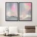 SIGNLEADER Framed Canvas Print Wall Art Set Gray Pink Watercolor Collage Abstract Shapes Digital Art Modern Art Decorative Minimal Relax/Zen For Livin Canvas | Wayfair