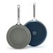 GreenPan GP5 Colors Healthy Ceramic Nonstick 9.5" & 11", 2 Piece Frypan Set Non Stick/Hard-Anodized Aluminum in Blue | 11 W in | Wayfair