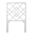 David Francis Furniture Darien Wood & Rattan Headboard Wood/Wicker/Rattan in White | 64 H x 42 W x 1 D in | Wayfair B4501-T-S101