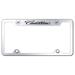 Cadilac Laser Etched Stainless Steel Truck Cut-Out License Plate Frame (Chrome)