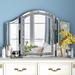 House of Hampton® Friedemann Glass Trifold Vanity Mirror 32 Inch x 24 Inch Makeup Mirror | 23.62 H x 31.5 W x 0.98 D in | Wayfair
