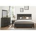 Red Barrel Studio® Enrika Farm-Charcoal Gray Okume Veneer Panel Bedroom Set 5&2 Wood in Brown/Gray | 5.5 H x 64.25 W x 61 D in | Wayfair