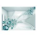 Orren Ellis Cymantha Diamond Corridor Turquoise Wall Mural Vinyl | 57 W in | Wayfair E6C64D1B355844E8A4523285F655DA61