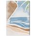 Highland Dunes Nautical and Coastal Beach front View Modern Black Canvas Wall Art Print Canvas in Blue/Brown/Green | 24 H x 16 W x 0.8 D in | Wayfair