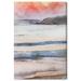 Highland Dunes Nautical and Coastal Amber Sky Beach Coastal Green Canvas Wall Art Print Canvas in Blue/Orange/White | 24 H x 16 W x 0.8 D in | Wayfair